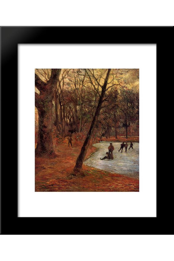 Skaters in Fredericksberg park 20x24 Framed Art Print by Paul Gauguin