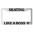 thumbnail image 1 of Skating Like A Boss Chrome Plastic License Plate Frame, 1 of 1