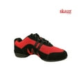 thumbnail image 1 of Skazz BLITZ-3 S33M Canvas Low-Top Dance Sneakers with light weight TPR Split-Sole for Dance & Performance, Red-Black, Size 16 M, 1 of 1