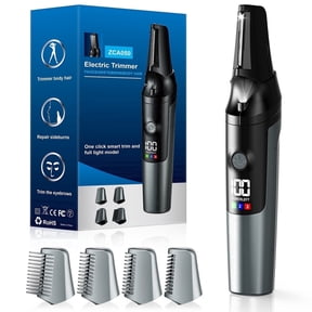 Arenviy Electric Body Trimmer for Men, No-Nick Pubic Hair Trimmer, Groin & Ball Shaver with 4 Combs, IPX6 Waterproof Body Groomer, Back Shaver for Men, LCD Display, LED Light & USB Rechargeable