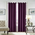 thumbnail image 1 of Skearow 1pc Plain Velvet Blackout Window Curtain For Bedroom Thermal Insulated Window Drape Grommet Room Darkening Curtain Purple W:42"xL:96", 1 of 1