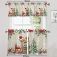thumbnail image 1 of Skearow Thermal Insulated Kitchen Valance Christmas Cafe Tier Scarf Xmas Short Window Curtain Rod Pocket Half Window Drapes Slot Top Curtain Panel Style-B 1pc-Top Valance: W:18''x H:54'', 1 of 6