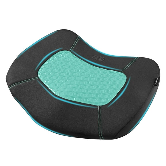 Skechers 1 Piece Gel Cooling Memory Foam Car Seat Cushion Teal - Universal Fit