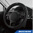 thumbnail image 1 of Skechers Air Cooled Memory Foam Steering Wheel Cover, Breathable Comfort Grip, Soft Leather, All-Season Fit for Cars, SUVs, and Trucks Hot Black, 1 of 7
