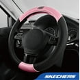 thumbnail image 1 of Skechers Air Cooled Memory Foam Steering Wheel Cover, Breathable Comfort Grip, Soft Leather, All-Season Fit for Cars, SUVs, and Trucks Pink, 1 of 8
