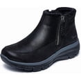 thumbnail image 1 of Skechers Boots for Women Easy Going - Into Fall Zip-Up Bootie, Vegan Leather, Side Zip, Memory Foam, Relaxed Fit, Chenille Lined, Traction Outsole, 1 of 6