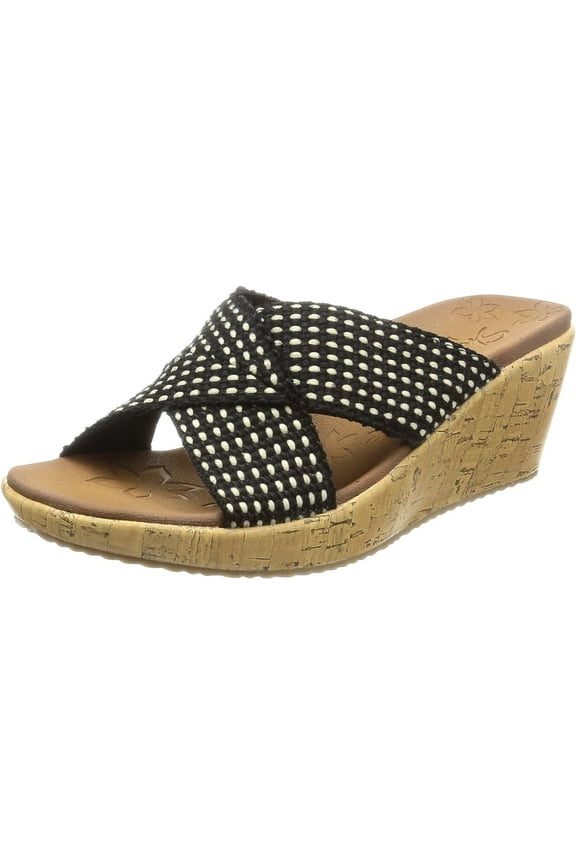 Cali Women's Beverlee Delighted Wedge Sandal,black,10 M US