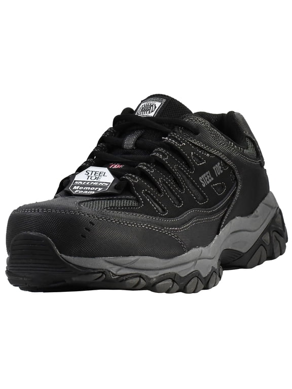 Cankton Steel Toe Work Shoes for Men, Relaxed-Fit with a Lace-Up Front