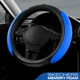 thumbnail image 1 of Skechers Steering Wheel Cover with Memory Foam, Breathable Non-Slip, Universal Fit 14.5"-15" Car Accessories Blue, 1 of 7