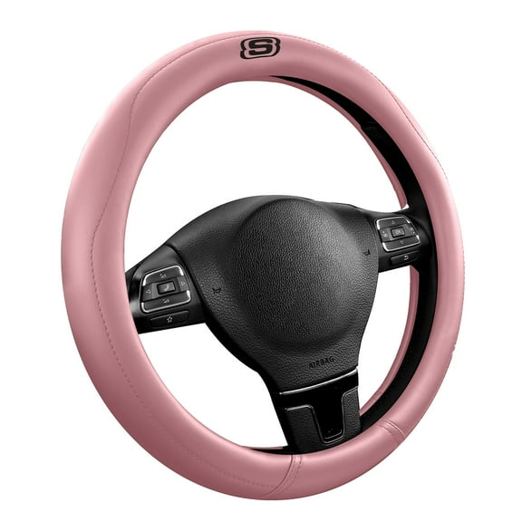 Skechers Leather Steering Wheel Cover, Premium Non-Slip Comfort, Durable and Universal Fit for Cars and Trucks Pink