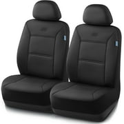Skechers Car Seat Cover Leather Front Seat Cover Universal Fit For Most Cars, SUVs and Vans( Black Color)