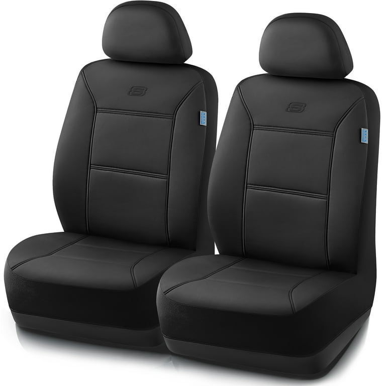 Skechers Car Seat Cover Leather Front Seat Cover Universal Fit For Most Cars SUVs and Vans Black Color Walmart