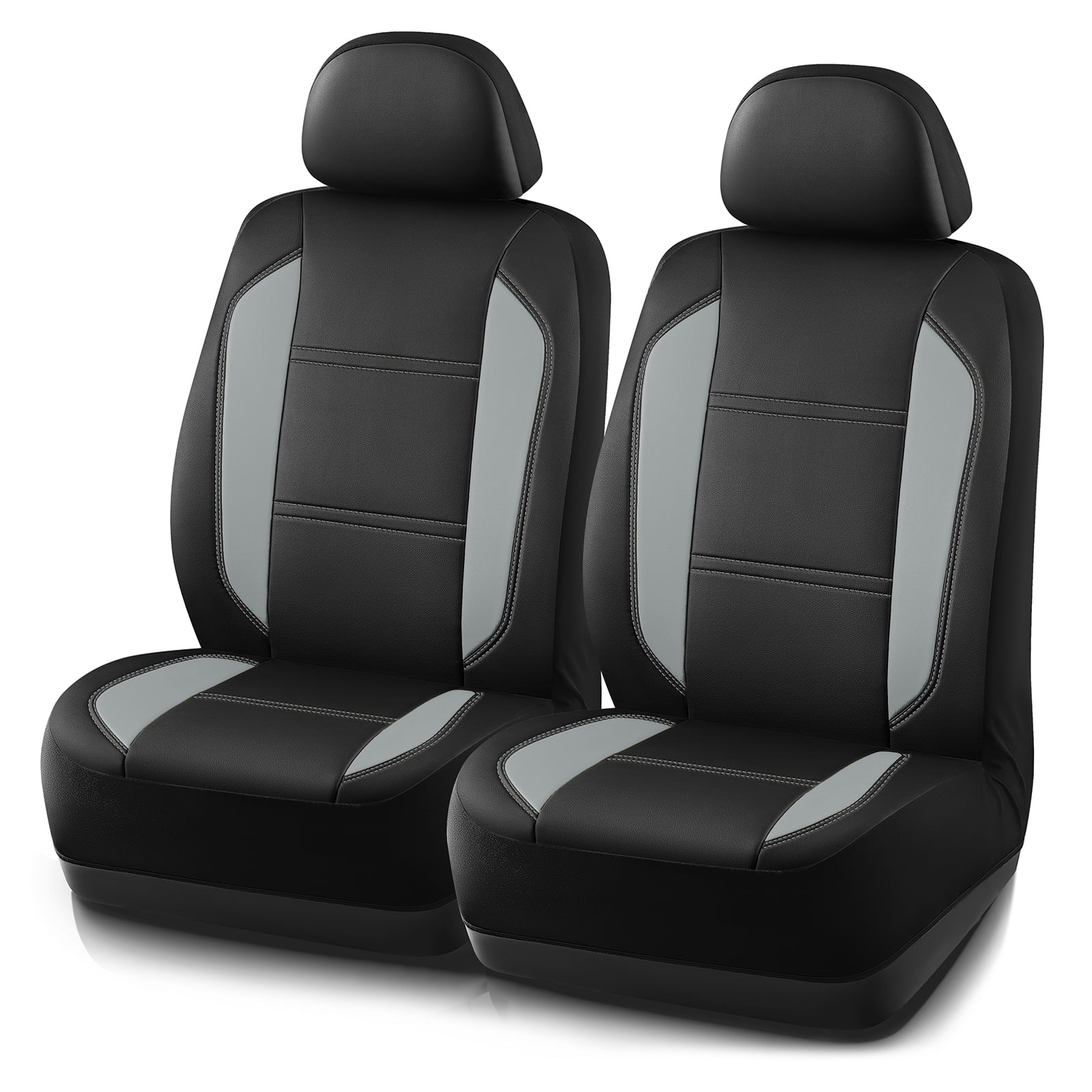Rubbermaid Leather Car Seat,Sport-Style Car Seat Cover,Breathable,Easy to Clean,Universal Fit for Cars,Trucks and SUVs Gray