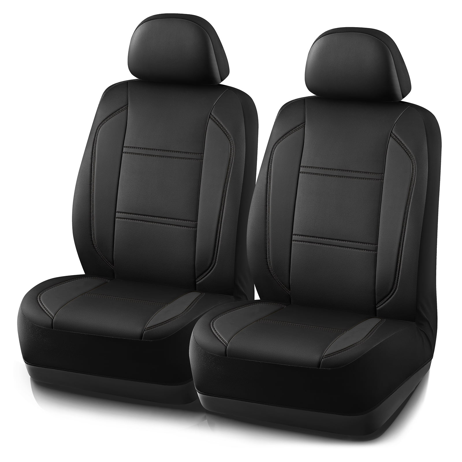 Rubbermaid Leather Car Seat,Sport-Style Car Seat Cover,Breathable,Easy to Clean,Universal Fit for Cars,Trucks and SUVs Black