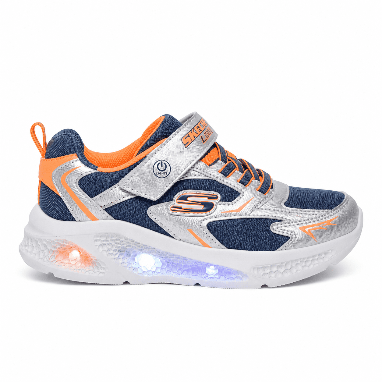 Skechers Boys Crater-Light Up Velcro Strap Sneakers