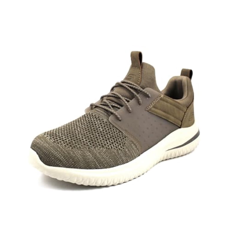 Skechers Delson 3.0 Slip-On Sneaker Men\'s Size 8 Taupe Fabric Memory Foam Casual SKECHERS Delson 3.0 Roth Taupe/Brown Slip-ins Sneaker Shoe  main image 3