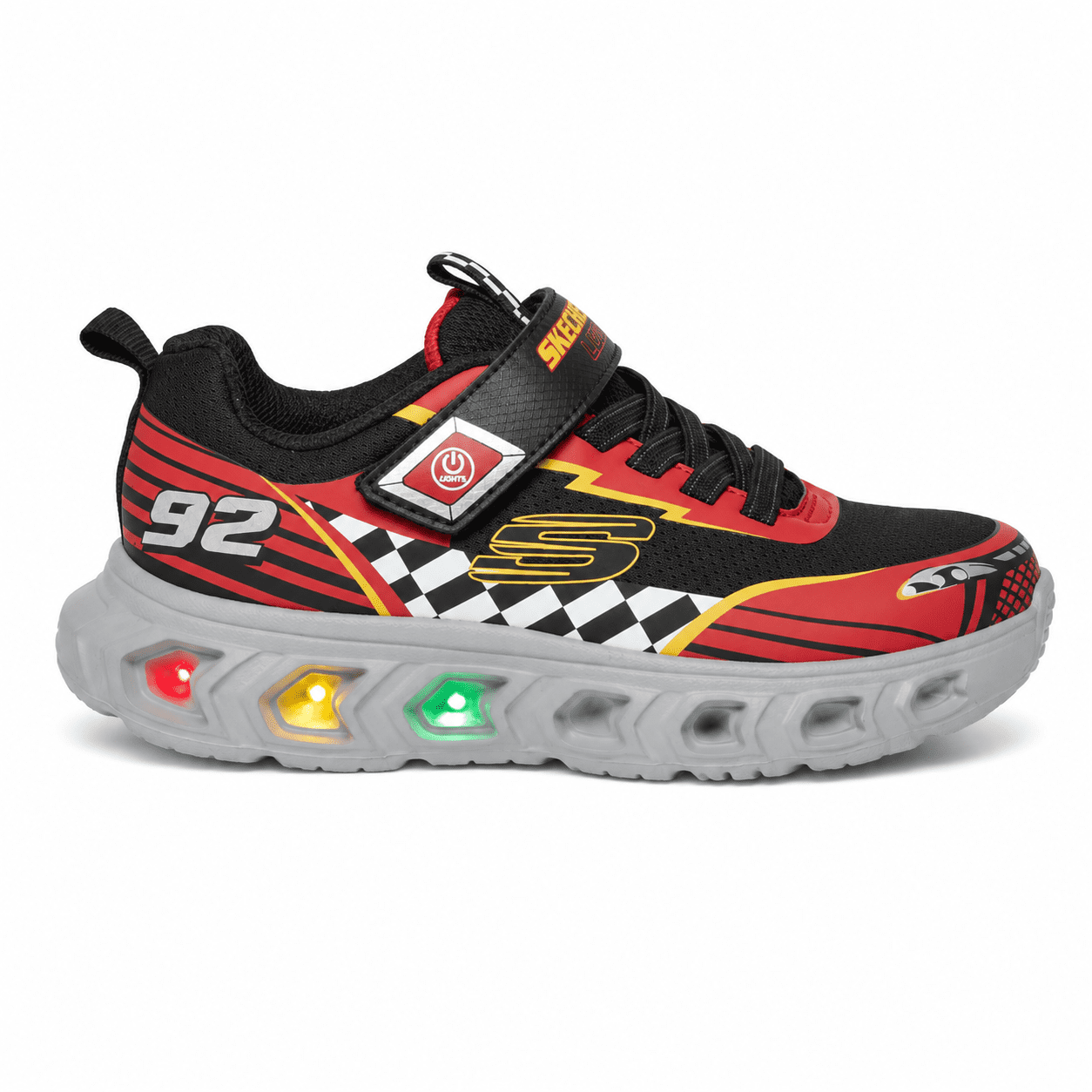Skechers Boys Elix-Light Up Velcro Strap Sneakers