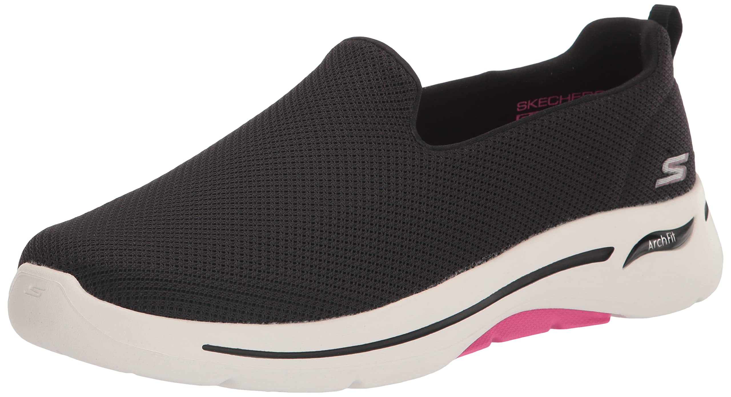 Girls Skechers Go Walk 5 Moving On School Shoes Black