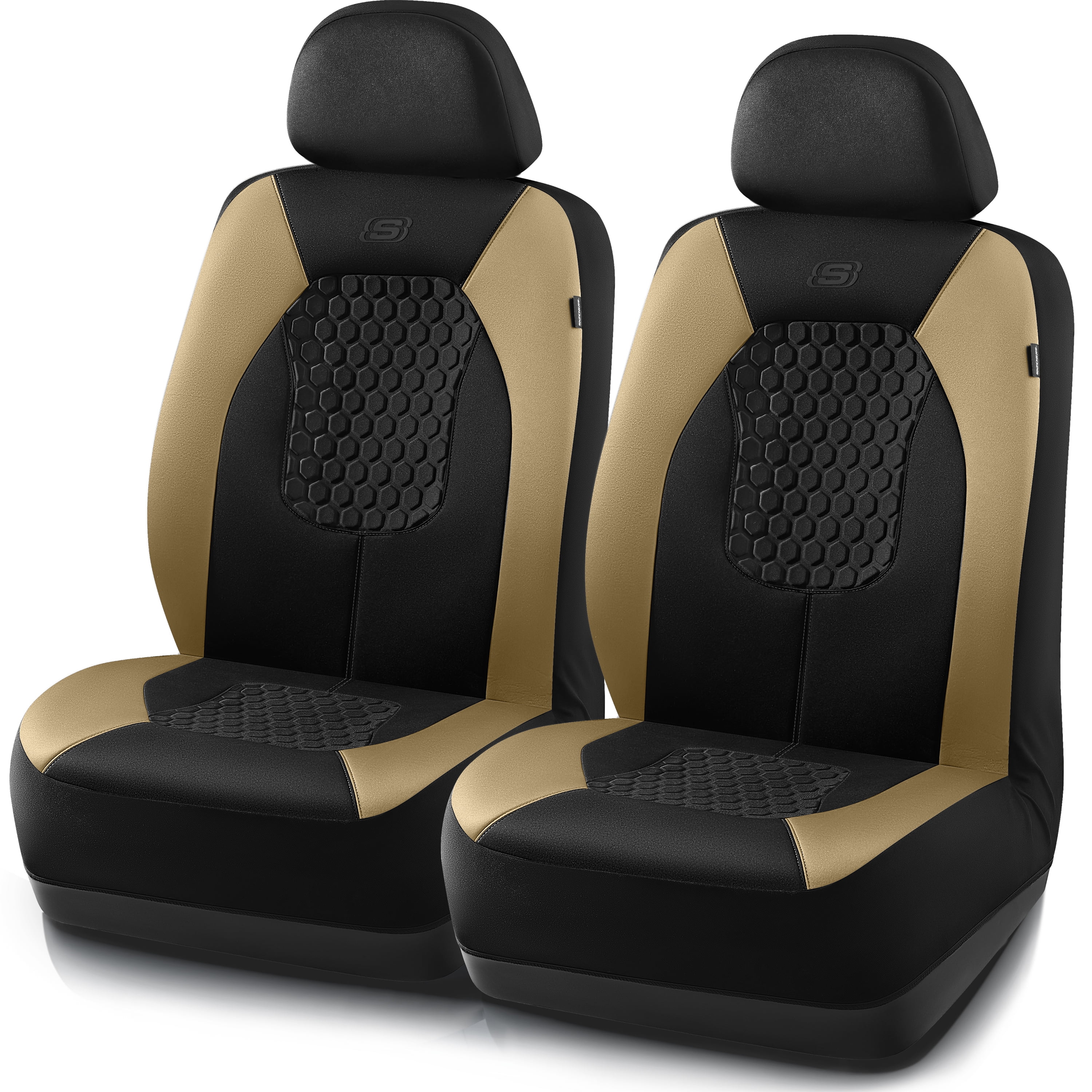 Skechers Gel Infused Car Seat Covers-Universal Fit, Beige 24MP13