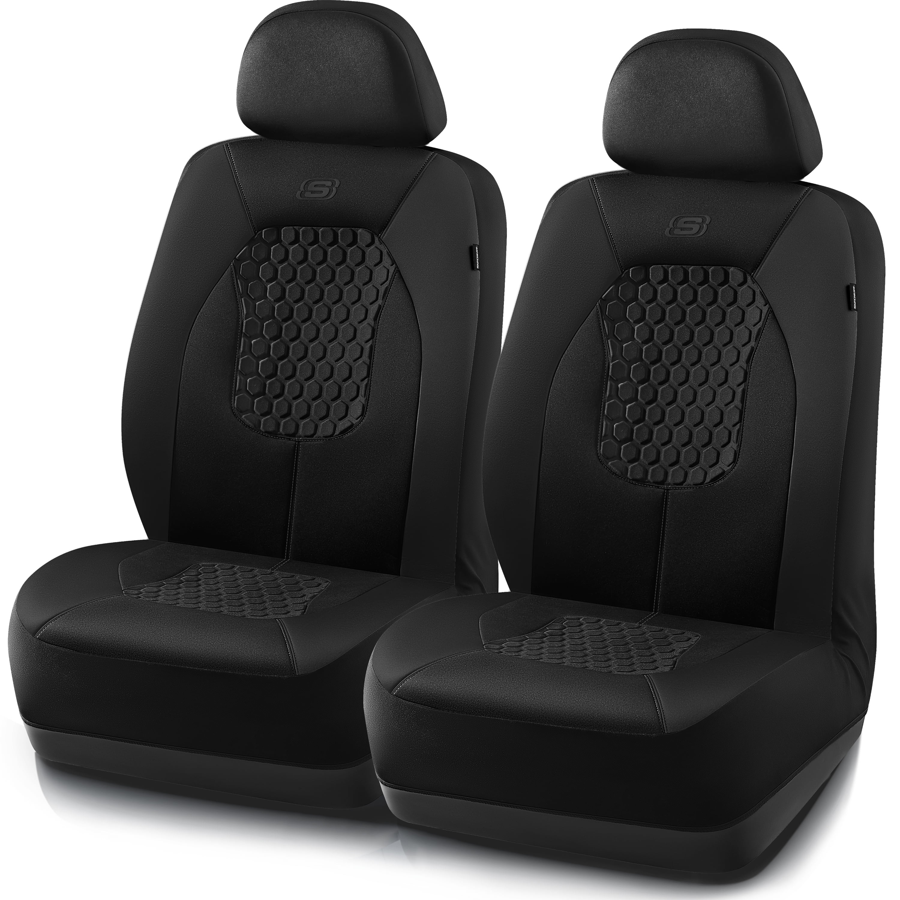 Skechers Gel Infused Car Seat Covers-Universal Fit, Black 24MP10
