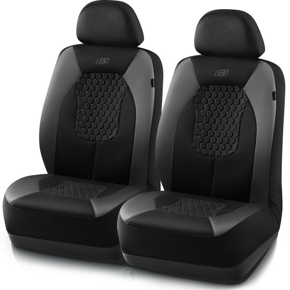 Skechers Gel Infused Car Seat Covers-Universal Fit, Grey 23SK83