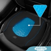Skechers Car Seat Cushion, Gel Infused Memory Foam Seat Cushion, Cooling Breathable Car Cushion, Non-Slip Driving Seat Cushion, Ergonomic Support Cushion for Ca