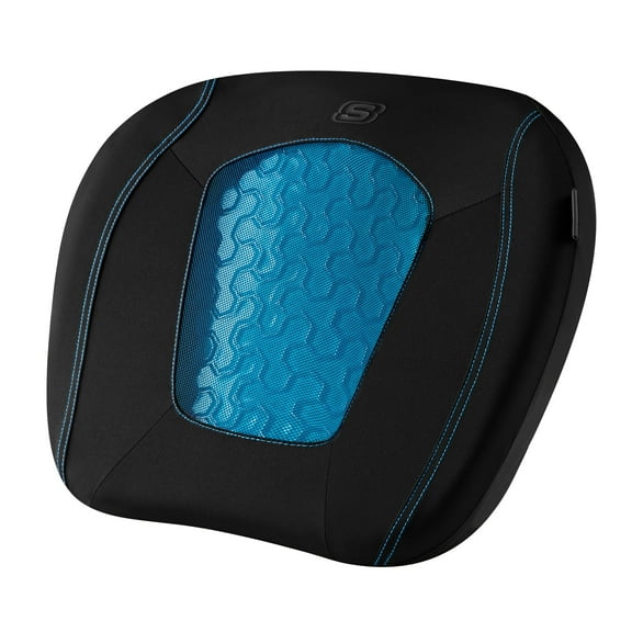 Skechers Gel Infused Memory Foam Car Seat Cushion,Breathable Non-Slip Support, Universal Fit for Cars, Trucks, and Office Chairs Black
