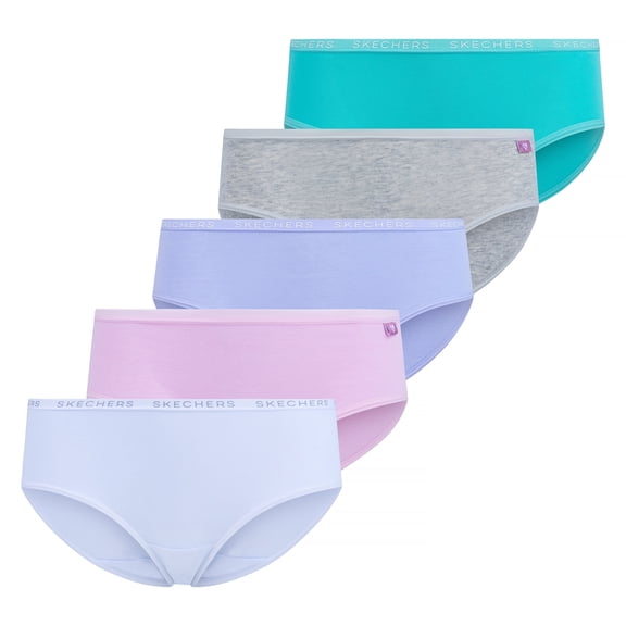 Skechers Girls Underwear 5 Pack Cotton Panties Sizes 6-14