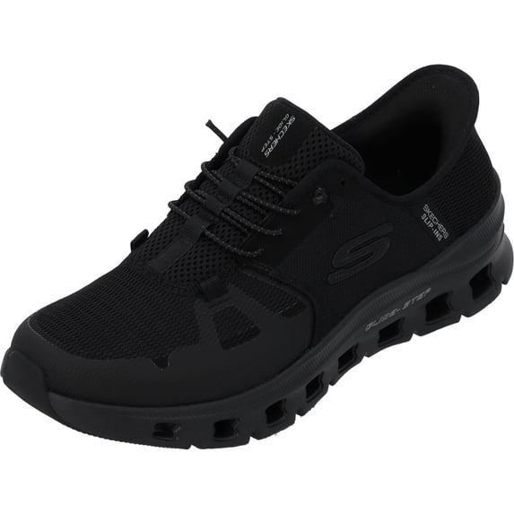 Skechers Glide Step Pro Slip on Sneakers for Men, Hands Free Casual Shoes, Geometric Midsole Design, Knit Upper with Stretch Laces