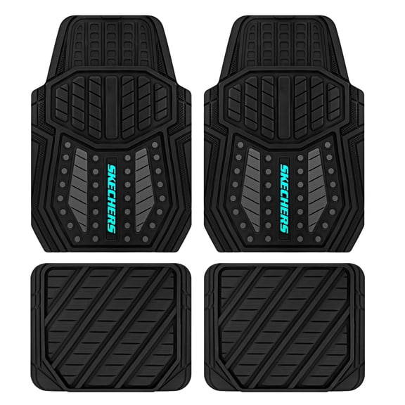 Skechers Hyper Pillar Car Floor Mat - All-Weather, Universal Fit for Most Cars 23SK01