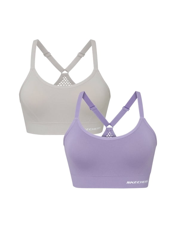 2 Pack Women's Cami Sports Bra - Seamless, Ashes of Roses/Daybreak