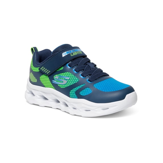 Skechers Boys Landan-Light Up Velcro Strap Sneaker