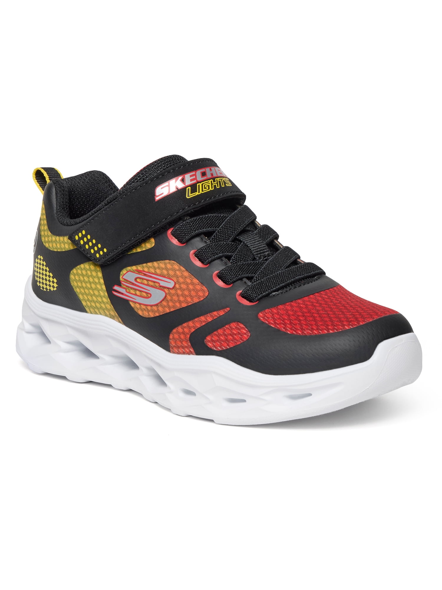 Skechers Boys Landan-Light Up Velcro Strap Sneaker