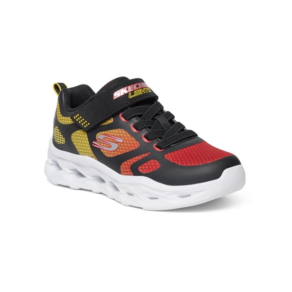 Skechers Boys Landan-Light Up Velcro Strap Sneaker