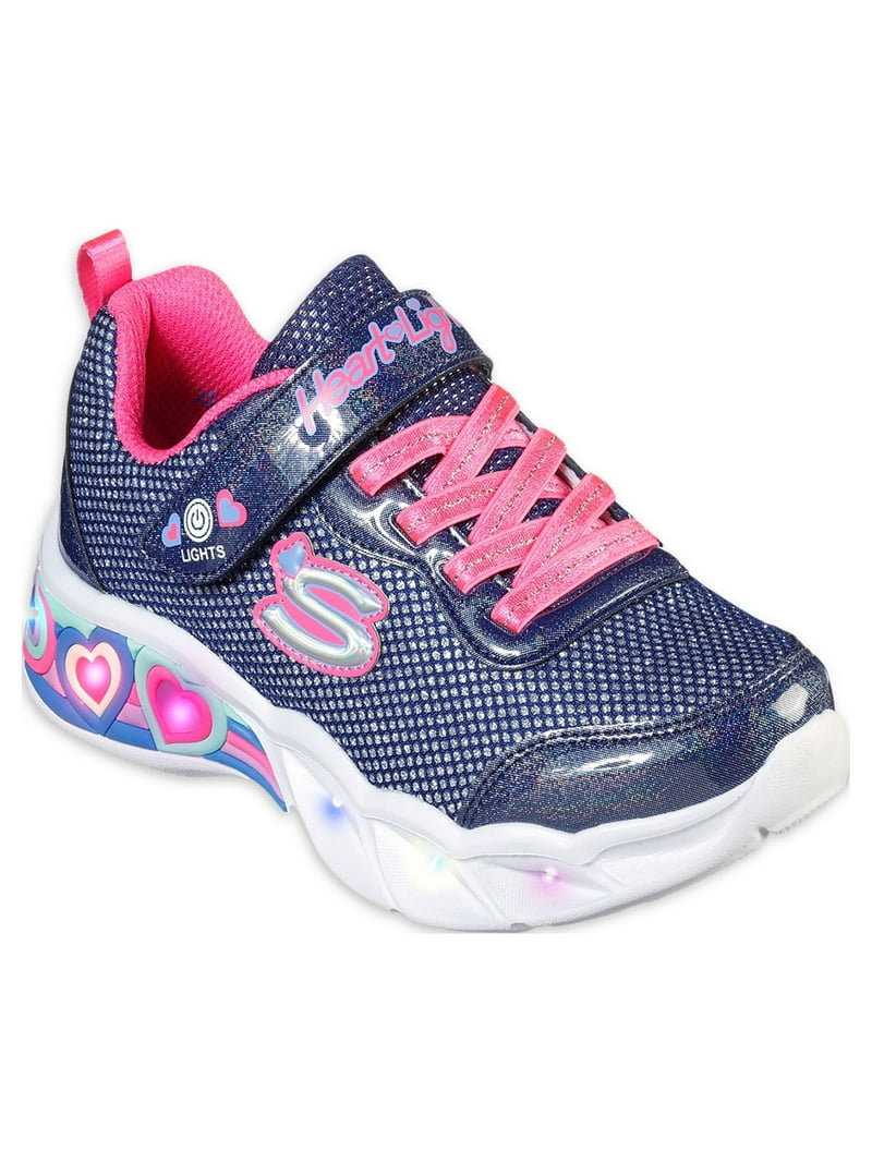 Skechers Little & Big Girl S Lights Heart Lights Sneaker