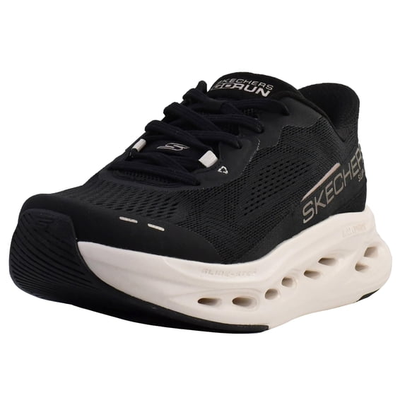 Skechers Max Cushioning Glide Step Caledonia Women Sneaker, Hands Free Slip-Ins with Lace-Up Design, Goga Mat Insole, Rubber Sole Shoe