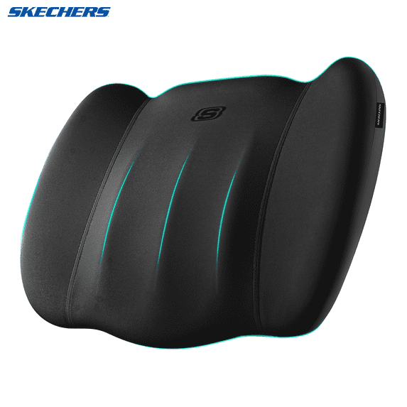 Skechers Memory Foam Car Seat Cushion, Comfortable Support for Long Drives, Universal Fit for Cars and SUVs Black