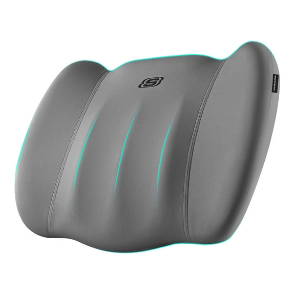 Skechers Memory Foam Car Seat Cushion, Comfortable Support for Long Drives, Universal Fit for Cars and SUVs Gray