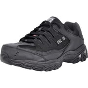 Skechers Men Cankton Athletic Steel Toe Work Sneaker, Black/Black, 10 M US