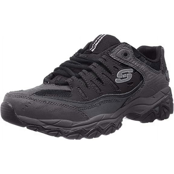 Skechers Men's Afterburn Lace-up Sneaker Black/Black 8 XW US
