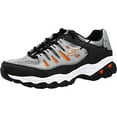thumbnail image 1 of Skechers Men's Afterburn Lace-up Sneaker Grey/Orange 8.5 XW US, 1 of 5
