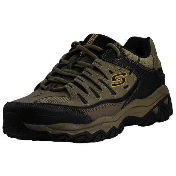 Skechers Afterburn Memory Fit Lace-Up Sneakers, Mens Athletic Shoes with Cushioned Foam Insole