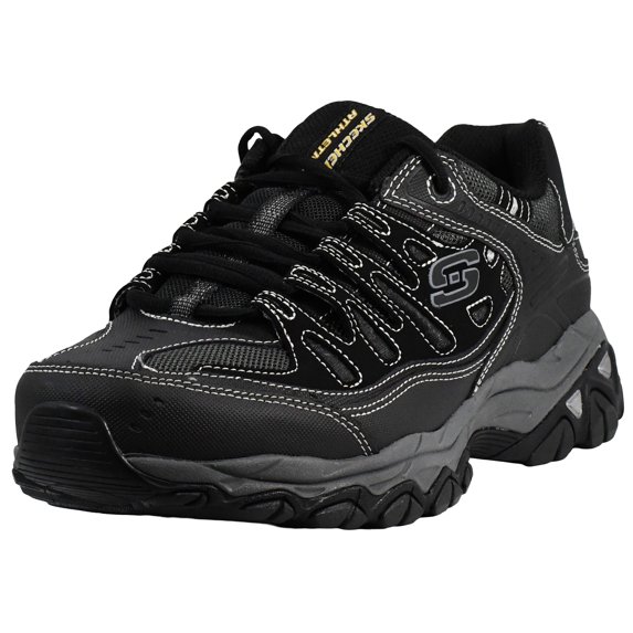 Skechers Afterburn Memory Fit Lace-Up Sneakers, Mens Athletic Shoes with Cushioned Foam Insole