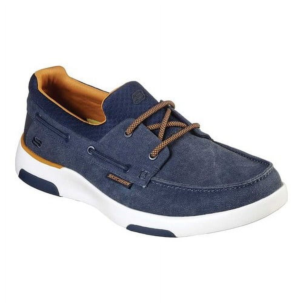 Skechers Men's Casual Comfort Boat Shoe, Slip-On, Navy, 10