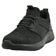 Skechers Mens Slip on Sneakers Delson 3.0 - Cicada Casual Shoes Breathable Mesh Knit Stretch Laces Foam Insole Arch Support Lightweight