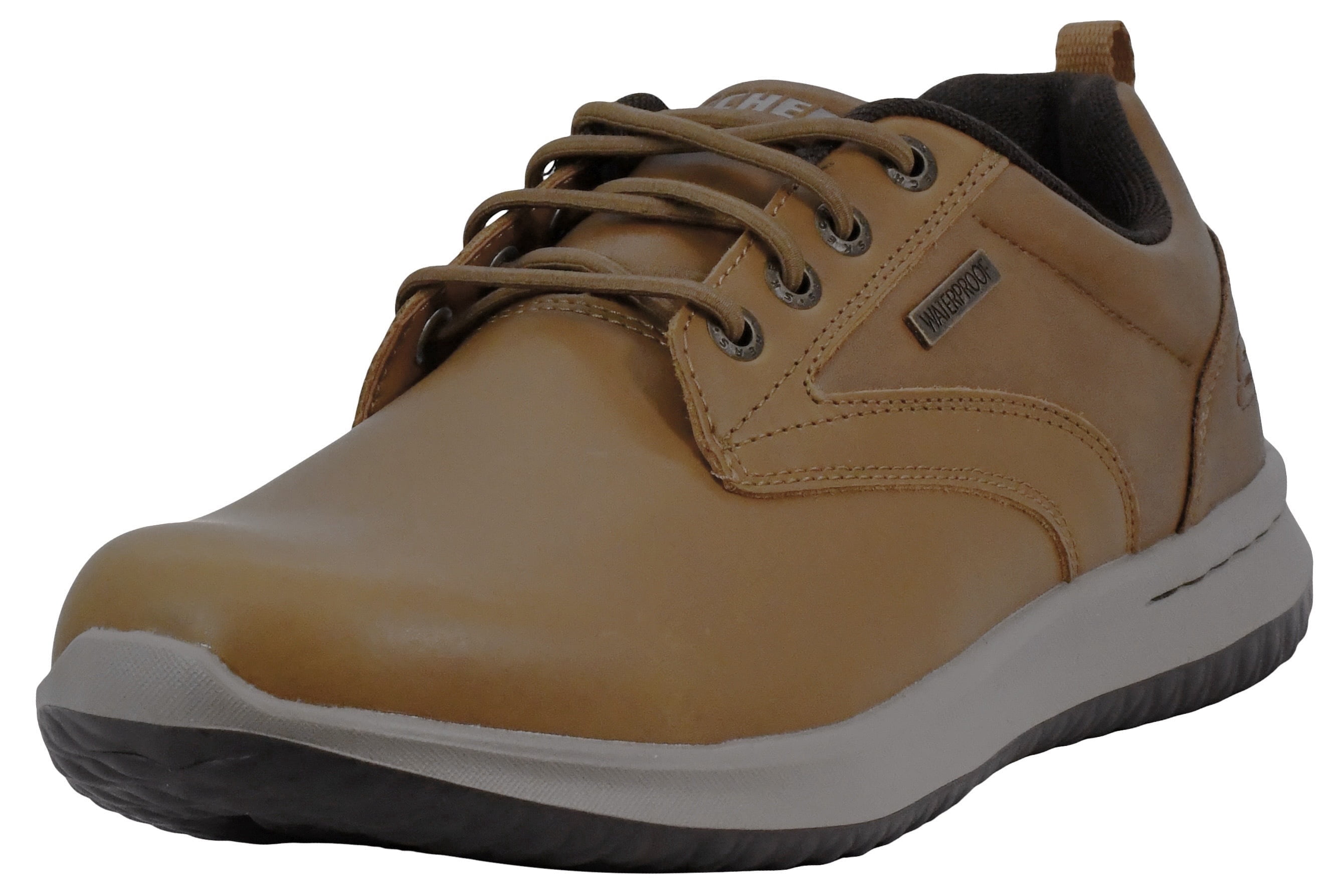 Skechers Delson Antigo Waterproof Shoes  Brown Leather Memory Foam 65693. #497 71ibQjB44wL.jpg_BO30,255,255,  main image 3