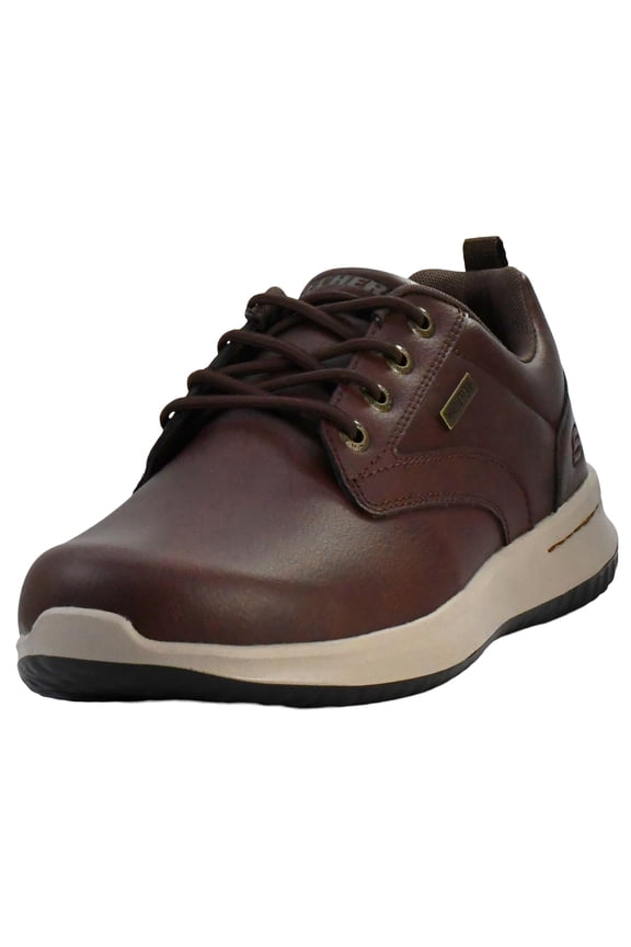Delson-Antigo Oxford Shoes for Men, Waterproof Leather Footwear, Memory Foam Casual Shoes for Daily Wear and Work Use