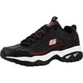 thumbnail image 1 of Skechers Men's Energy Afterburn Lace-Up Black/Silver/Red Sneaker 8.5 W US, 1 of 5