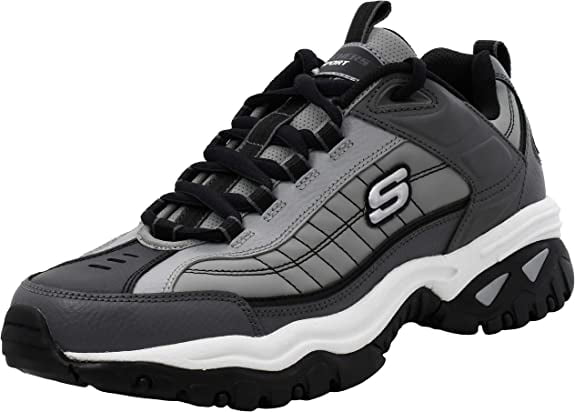 Skechers Men's Energy Afterburn Lace-Up Charcoal/Grey Sneaker 8 W US