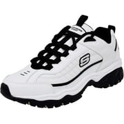 Skechers Mens Energy Afterburn Lace-Up Sneaker, White/Black, 11 W US
